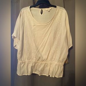 Sonoma bohemian style cream blouse XL